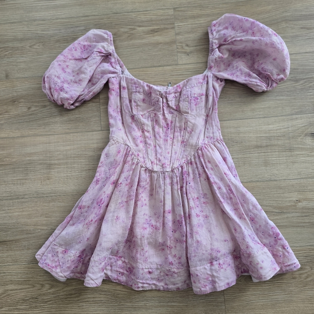 Bardot Light Pink Floral Mini Dress